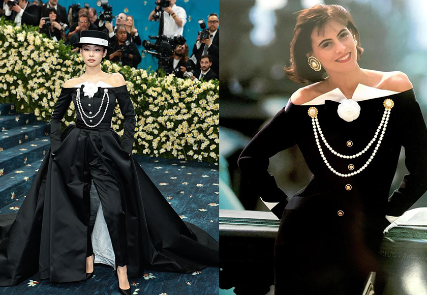 2025 멧갈라에서 선보인 제니의 샤넬 턱시도 룩